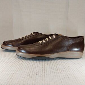 SALVATORE FERRAGAMO men's size 13 D brown sneakers.